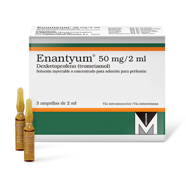 Enantyum 50mg/2ml Inyectable Dexketoprofeno (trometamol)