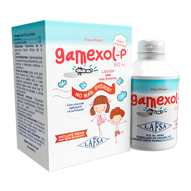 Gamexol-P 60ml Loción Antipiojo