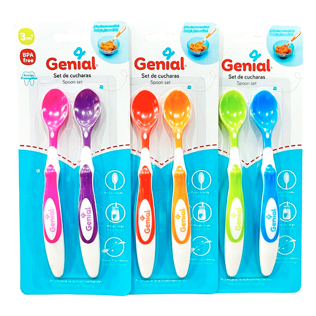 Set de Cucharas de 2 piezas para Bebe Genial