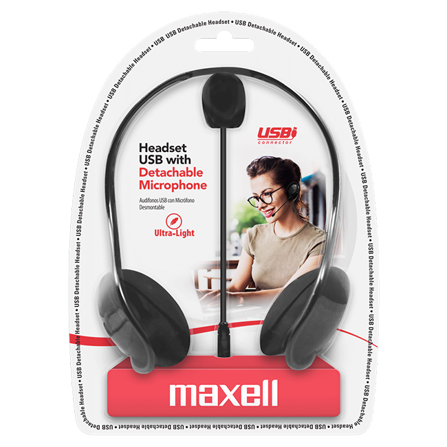 Audífonos USB con Micrófono Desmontable Maxell