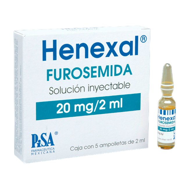 Henexal Furosemida 20mg/2ml Solución Inyectable
