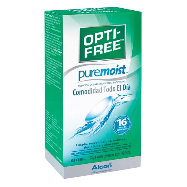 Opti Free Pure Moist 120ml solución para Lentes de Contacto