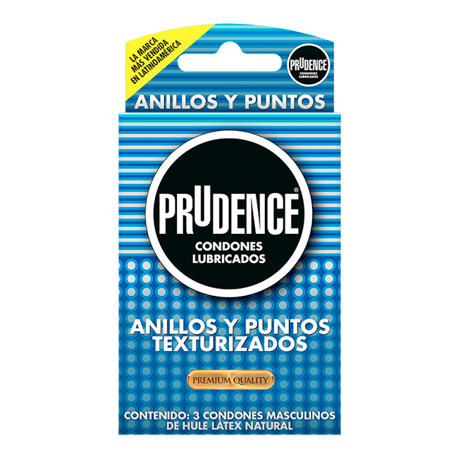 Condones Prudence Anillos y Puntos Texturizados