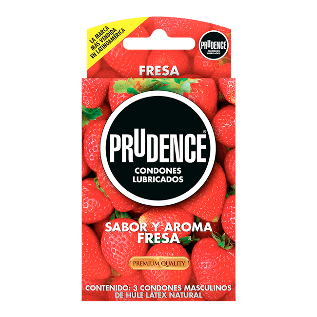 Condones Prudence Sabor y Aroma Fresa