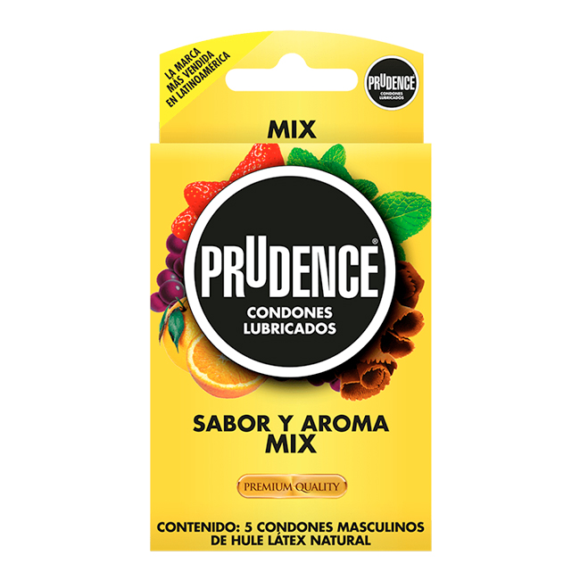 Condones Prudence Mix Sabor y Aroma