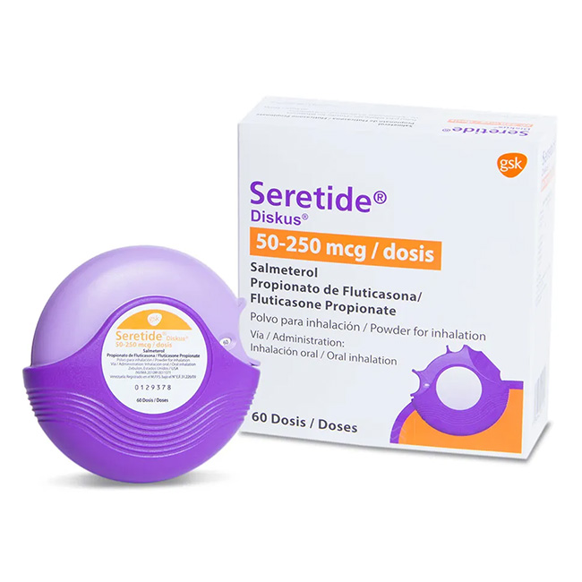 Seretide Diskus 50Mcg/250Mcg Gsk Polvo Caja X 60 Dosis