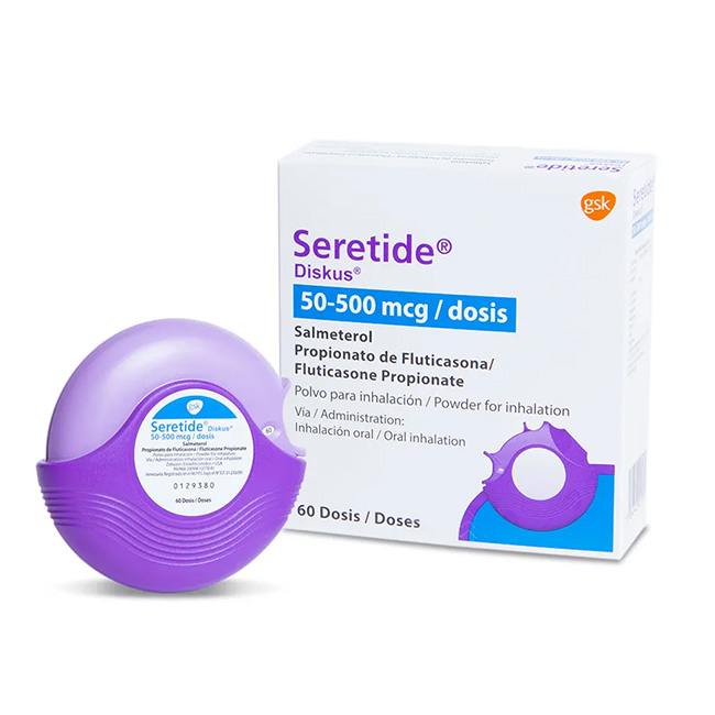 Seretide Diskus 50Mcg/500Mcg Gsk Polvo Caja X 60 Dosis
