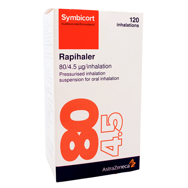 Symbicort Rapihaler 80/4.5ug 120 inhalaciones Tratamiento del Asma