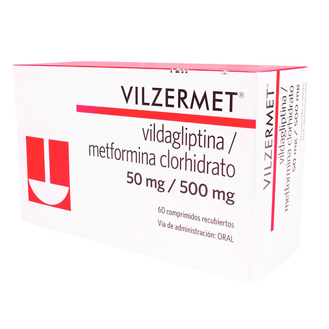 Vilzermet 50mg / 500mg | Vildagliptina / Metformina Clorhidrato