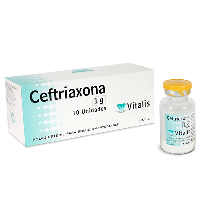 Ceftriaxona 1g Solución Inyectable Vitalis