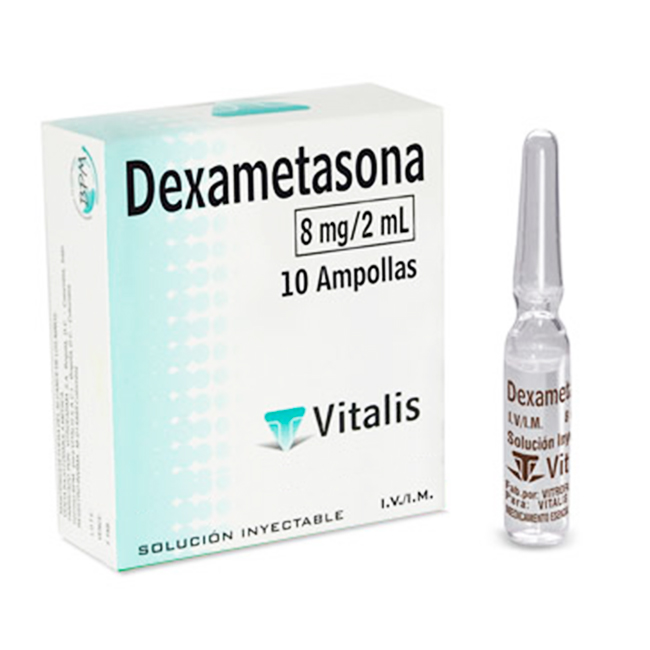 Dexametasona Fosfato 8mg/2mL Solución Inyectable Vitalis