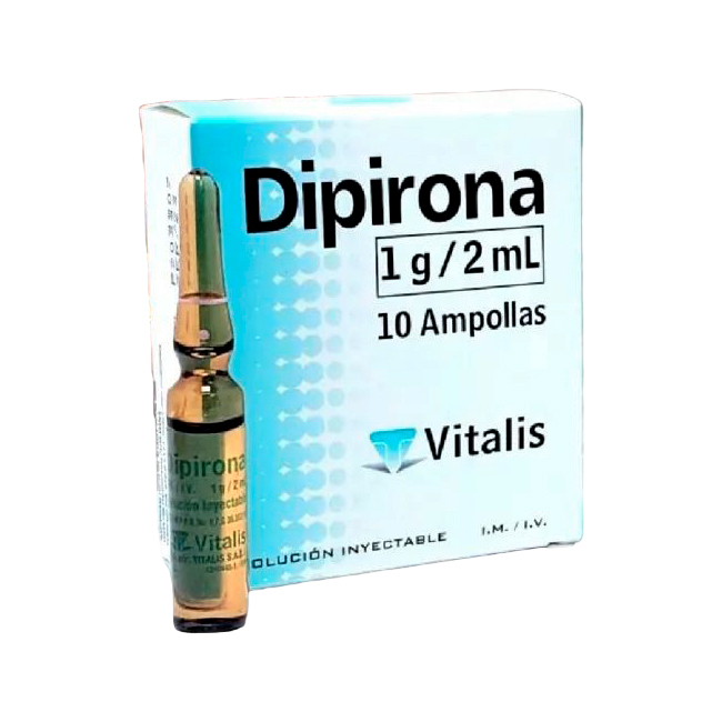 Dipirona 1mg/2mL Solución Inyectable Vitalis