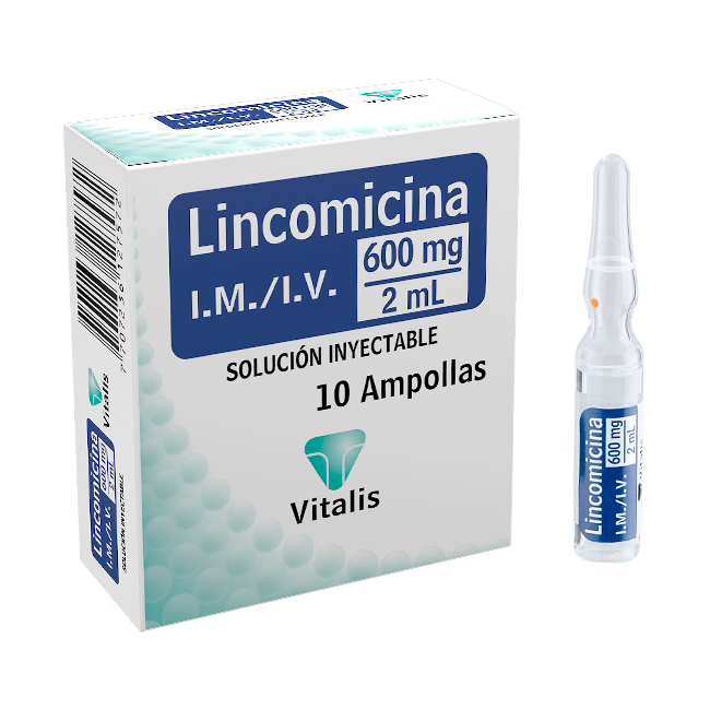 Lincomicina 600 mg/2 mL Solución Inyectable Vitalis