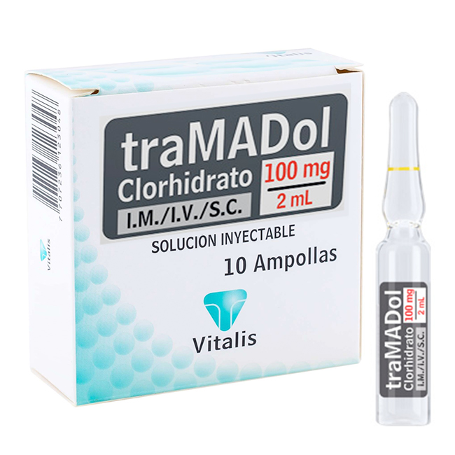 Tramadol Clorhidrato 100mg/2mL Solución Inyectable Vitalis