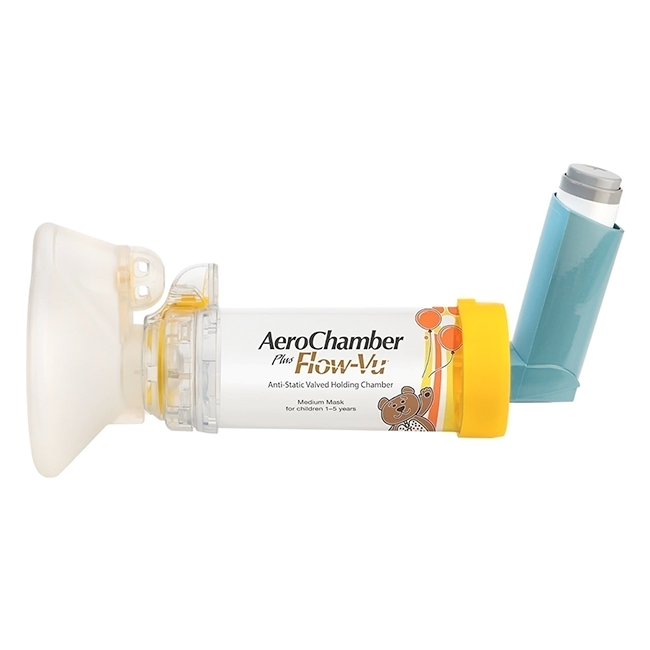 AeroChamber Plus Flow-Vu Mascarilla de cámara de inhalación Pediátrico