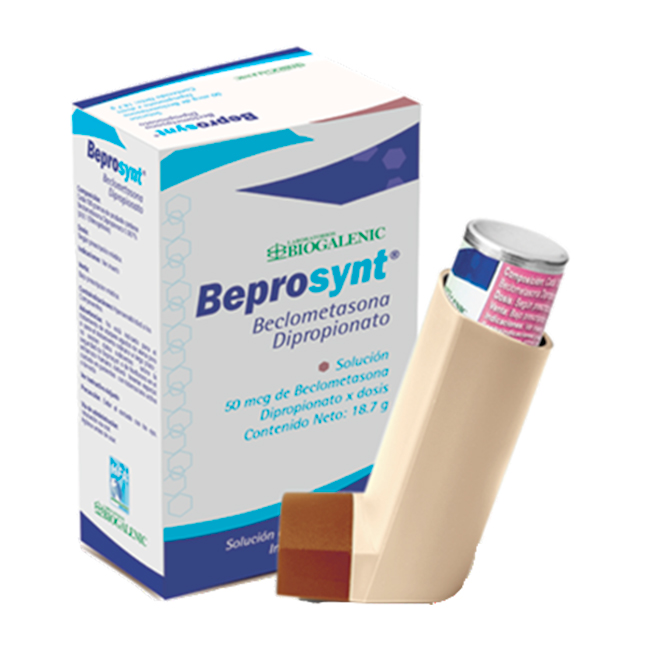 Inhalador Beprosynt 250mcg Beclometasona 200 dosis