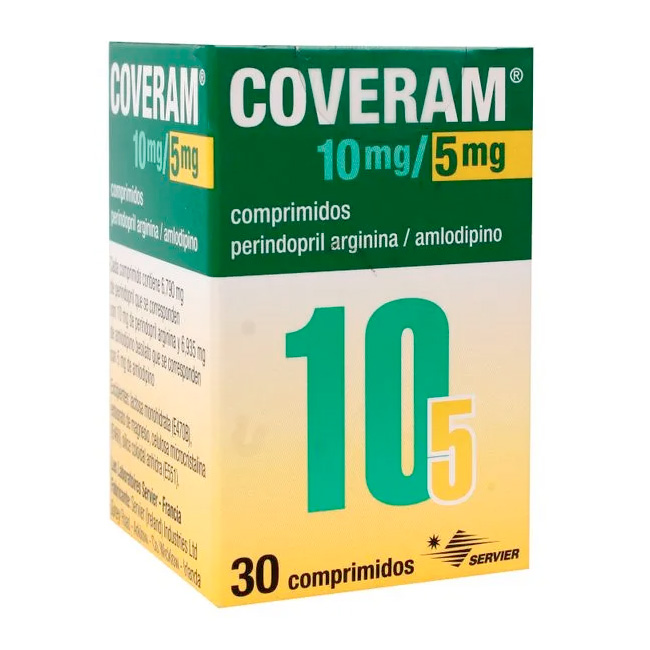 Coveram 10/5mg Perindopril Arginina Amlodipino Servier