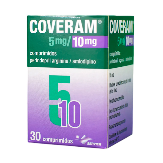 Coveram 5/10mg Perindopril Arginina Amlodipino Servier