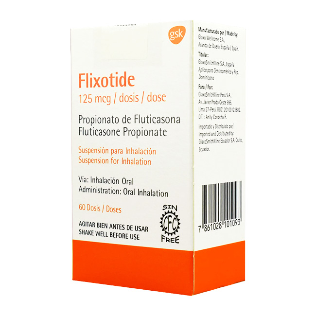 Flixotide 125Mcg Gsk Suspensión para Inhalación 60 Dosis