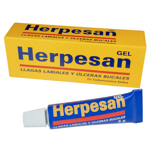 Herpesan Gel Tratamiento de Llagas Labiales y Úlceras Bucales