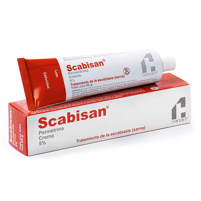 Scabisan Permetrina Crema 5% Tratamiento de la Escabiasis (Sarna)