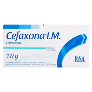 Cefaxona I.M. Ceftriaxona 1.0g Polvo para Solución Inyectable - Imagen 2