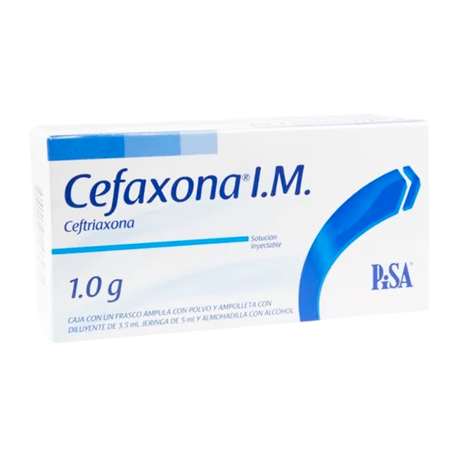 Cefaxona I.M. Ceftriaxona 1.0g Polvo para Solución Inyectable