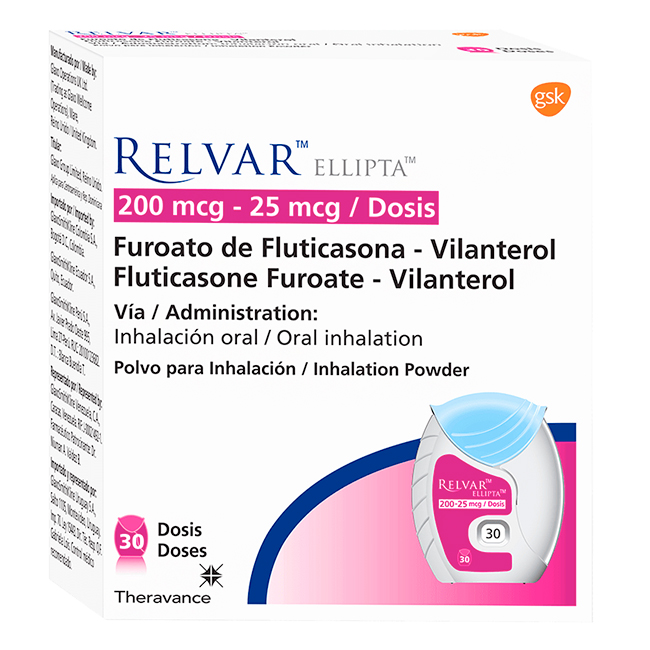 Relvar Ellipta 200/25mcg 30 Dosis
