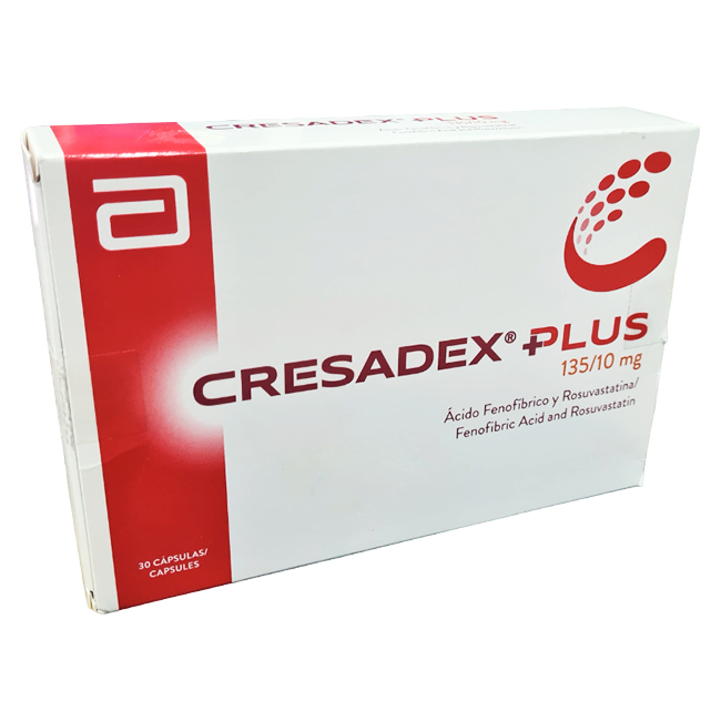 Cresadex Plus 135/10mg Ácido Fenofíbrico y Rosuvastatina