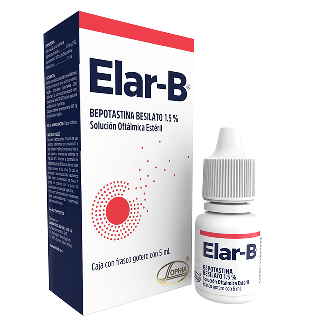 Elar-B 1.5% Solución Oftálmica 5ml: Alivio Efectivo para el Prurito Ocular