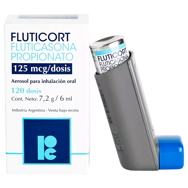 Fluticort Inhalador con Fluticasona 125mcg: 120 Dosis para Control Respiratorio