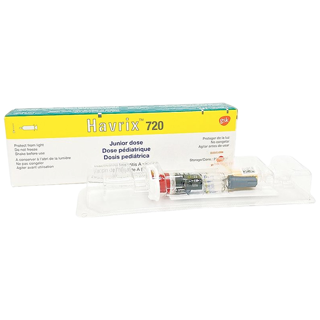 Havrix 720 Junior Vacuna contra infección por el virus de la Hepatitis GSK