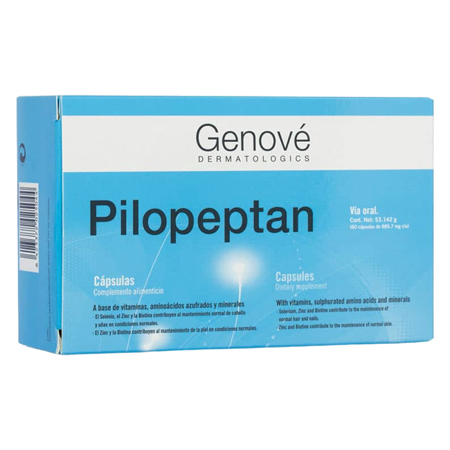 Pilopeptan Cápsulas estimula crecimiento del cabello y frenan su caída