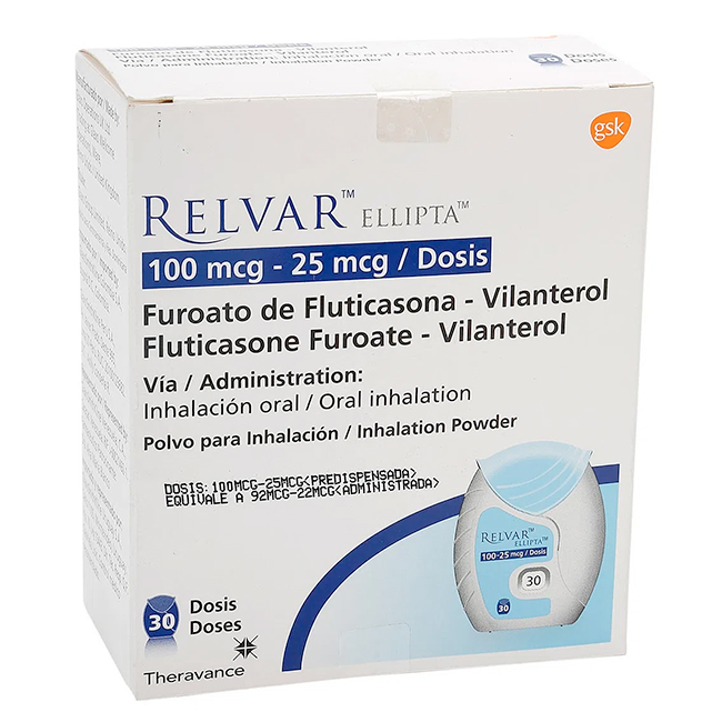 Relvar Ellipta 100/25mcg 30 Dosis
