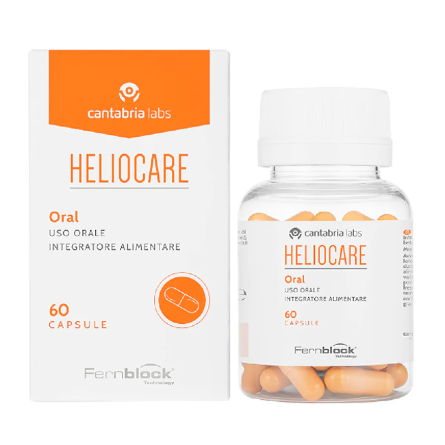 Heliocare Cápsulas Fotoprotección Oral con Fernblock para una Protección Solar Integral