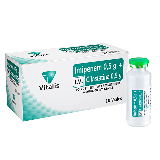 Imipenem 0,5g + Cilastatina 0,5g - Antibiótico Potente para Infecciones Graves