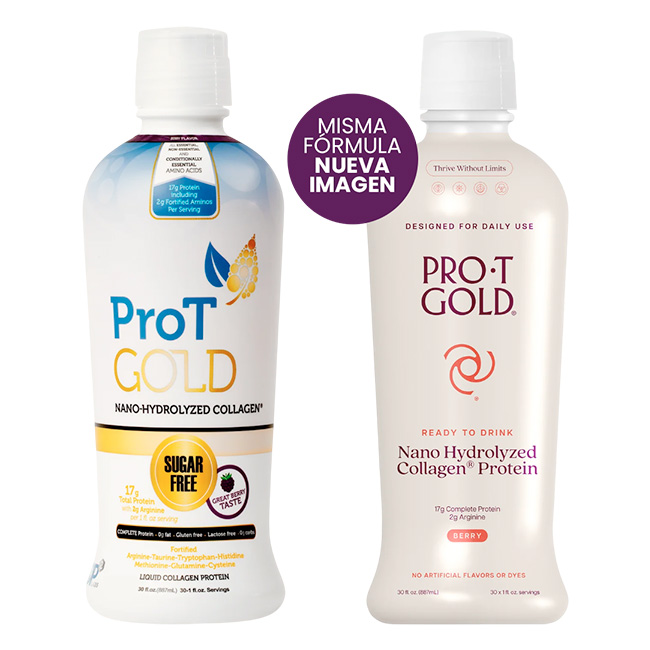 ProT Gold Liquid Collagen Protein 30oz Sabor Great Berry