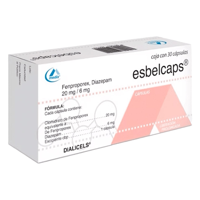 Esbelcaps Cápsulas de Liberación Prolongada Tratamiento de la Obesidad