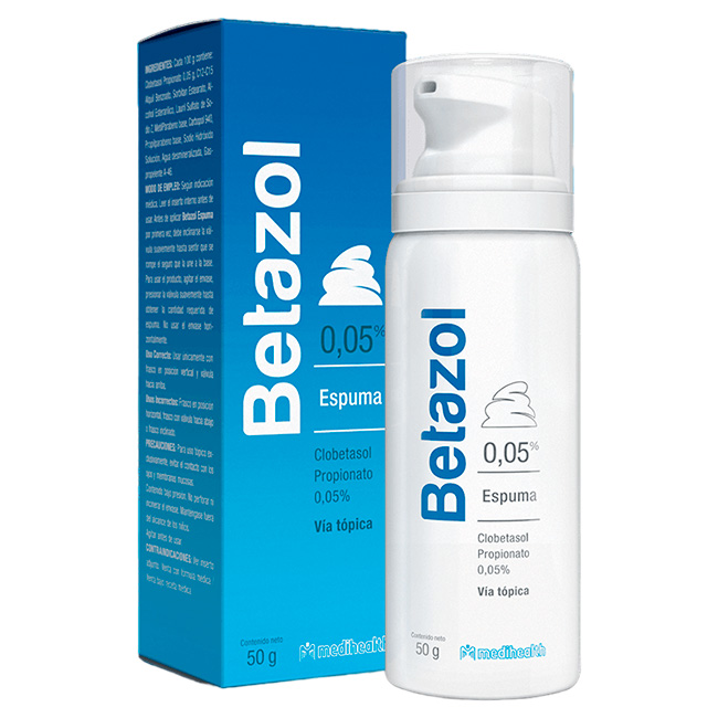 Betazol Espuma 50g Corticosteroide Tópico para Afecciones de la Piel