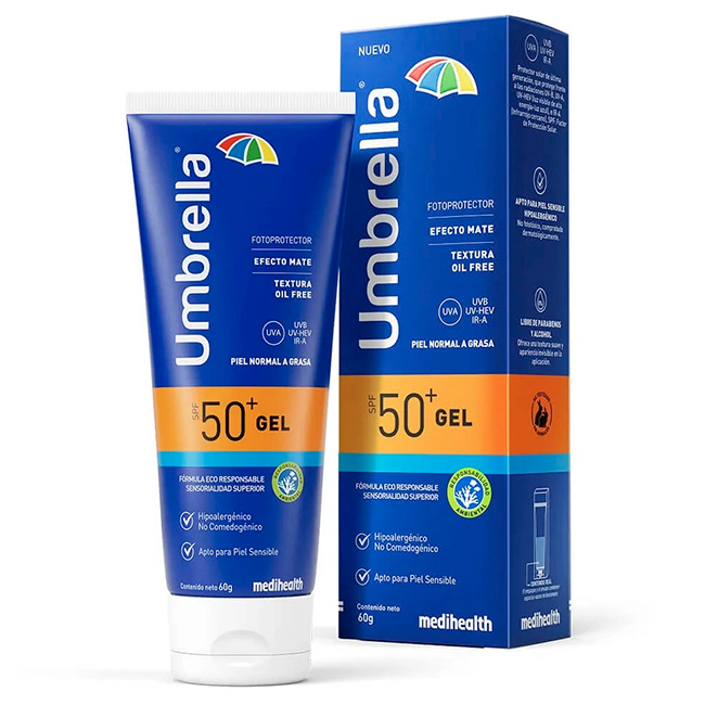 Umbrella Gel Efecto Mate Protector Solar Piel Grasa o con Acné 60g