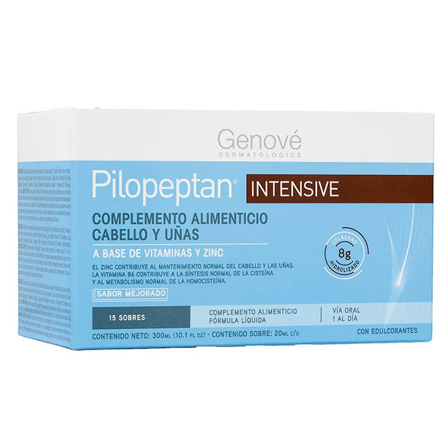 Genové Pilopeptan Intensive 15 Sobres Suplemento Fortalecedor para Cabello y Uñas