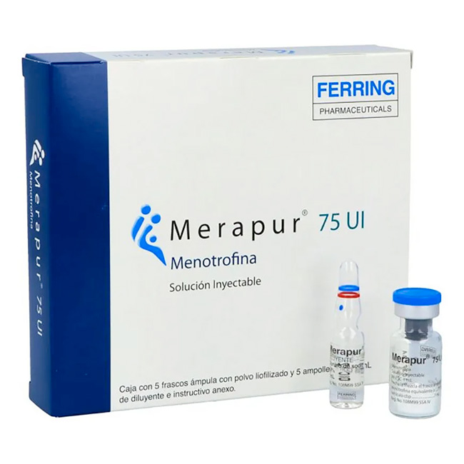 Merapur 75 UI Menotropina Estimulación Ovárica para Tratamientos de Fertilidad