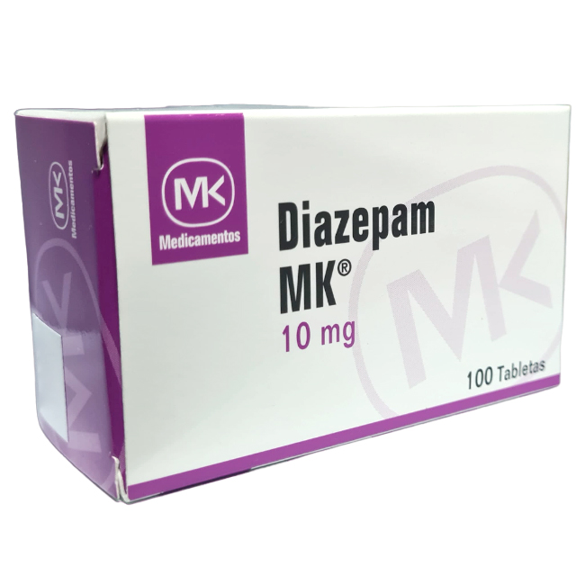 Diazepam MK 10mg Manejo de Ansiedad, Agitación, Espasmos y Trastornos Convulsivos
