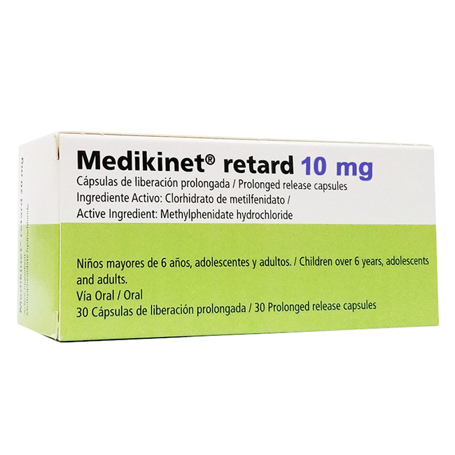 Medikinet Retard 10mg Tratamiento de Liberación Prolongada para el Trastorno por Déficit de Atención e Hiperactividad (TDAH)
