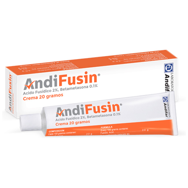 AndiFusin Crema 20g Tratamiento para Dermatitis Eccematosas con Infección Bacteriana Secundaria