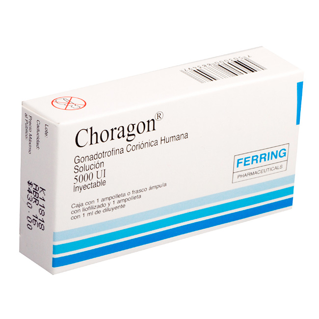 Choragon 5000UI Gonadotrofina Coriónica Inyectable para Fertilidad y Estimulación Ovárica