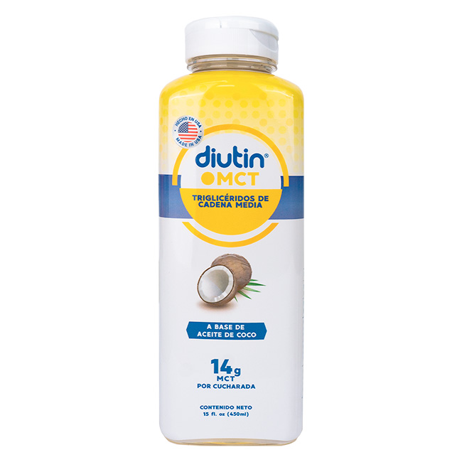 Diutin MCT 450ml (14g) Suplemento Lipídico con Triglicéridos de Cadena Media (MCT) a Base de Aceite de Coco, Sabor Coco