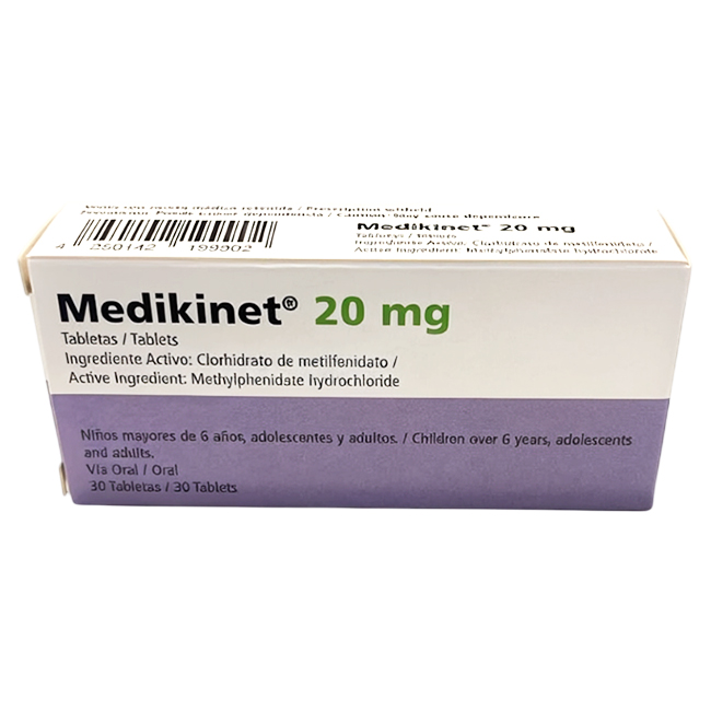 Medikinet 20mg Tratamiento de TDAH en niños, adolescentes y adultos