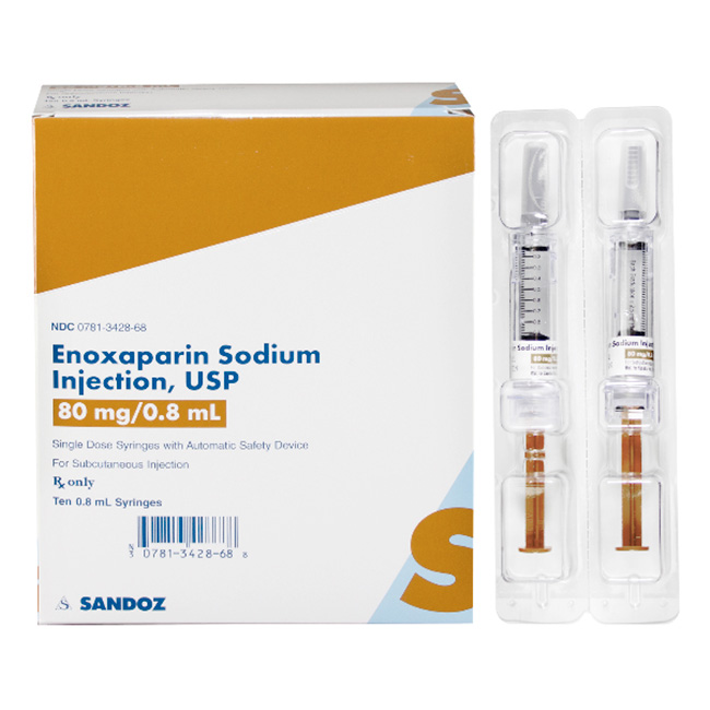 Enoxaparin Sodium 80mg/0.8ml Lovenox Anticoagulante Subcutáneo en Jeringas Prellenadas