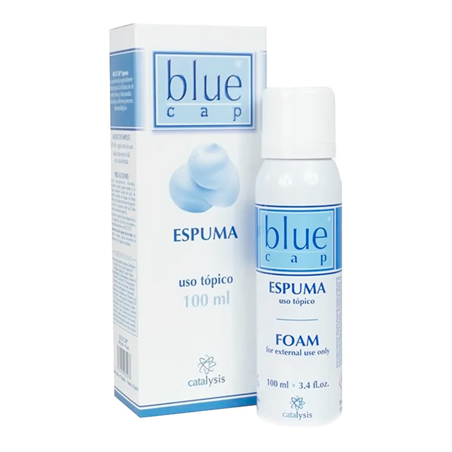 Blue Cap Espuma en Spray 100ml Hidratación y Alivio para Piel Seca Descamada y con Psoriasis